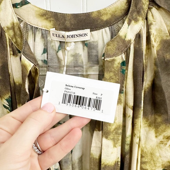 Ulla Johnson Selena Cover Up Dress Olive Midi - Picture 4 of 10